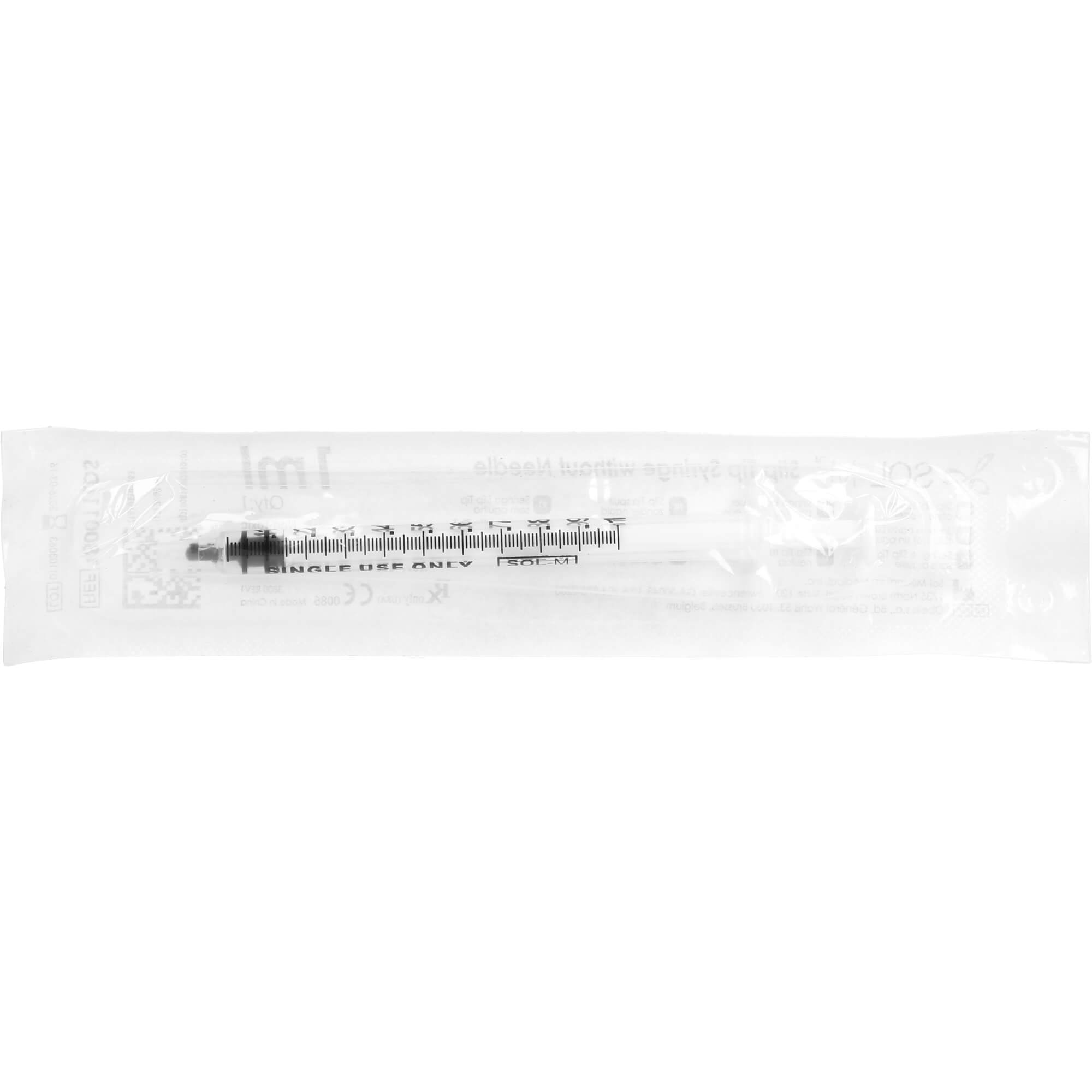 Sol-M 1 ml Spritze mit Weißem Kolben null