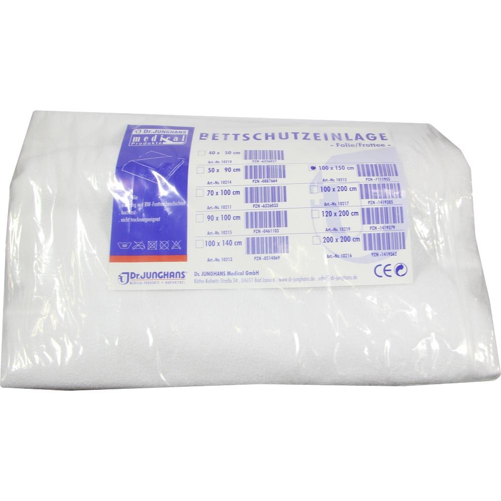 Bettschutzeinl.folie Eins.m.frottee 100x150 10212