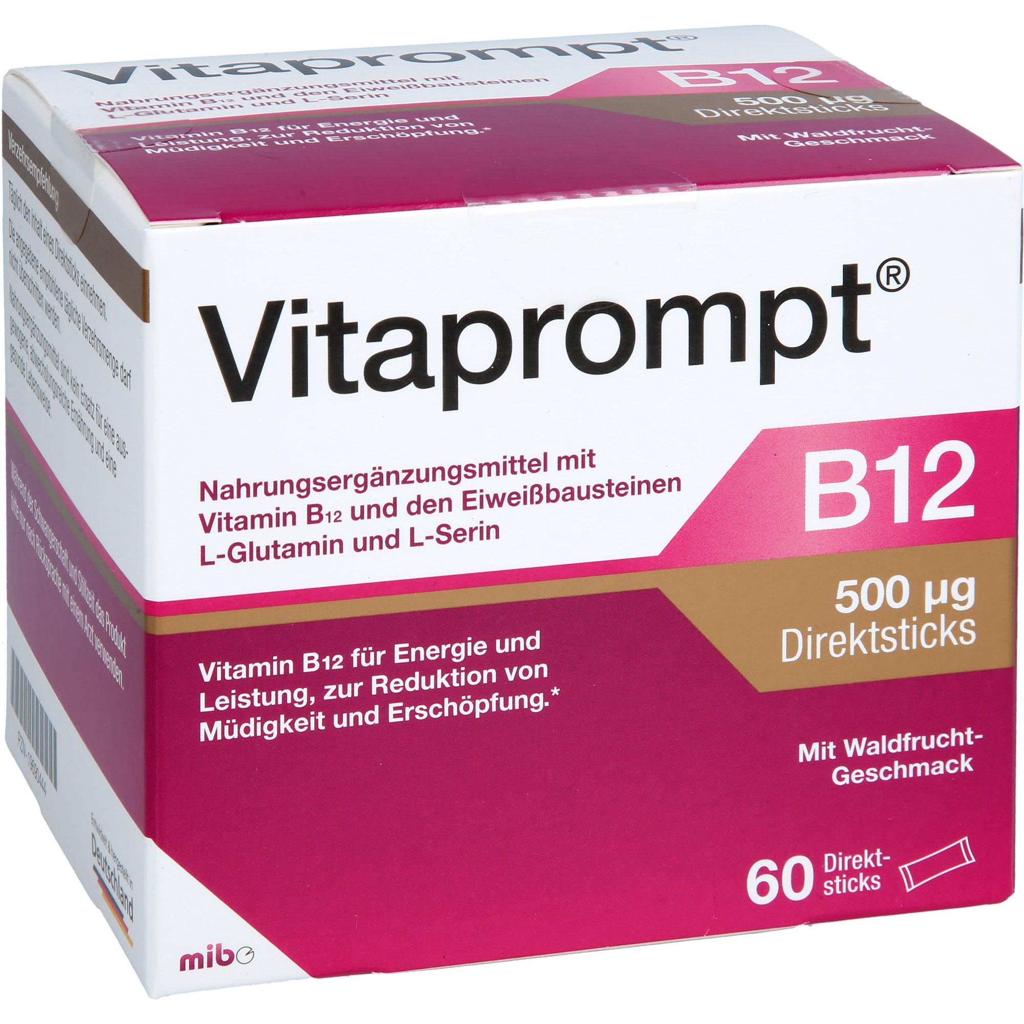 Vitaprompt B12 500 Ug Direktsticks 60 St MIBE GmbH Arzneimittel bei onfy.de kaufen 19690444