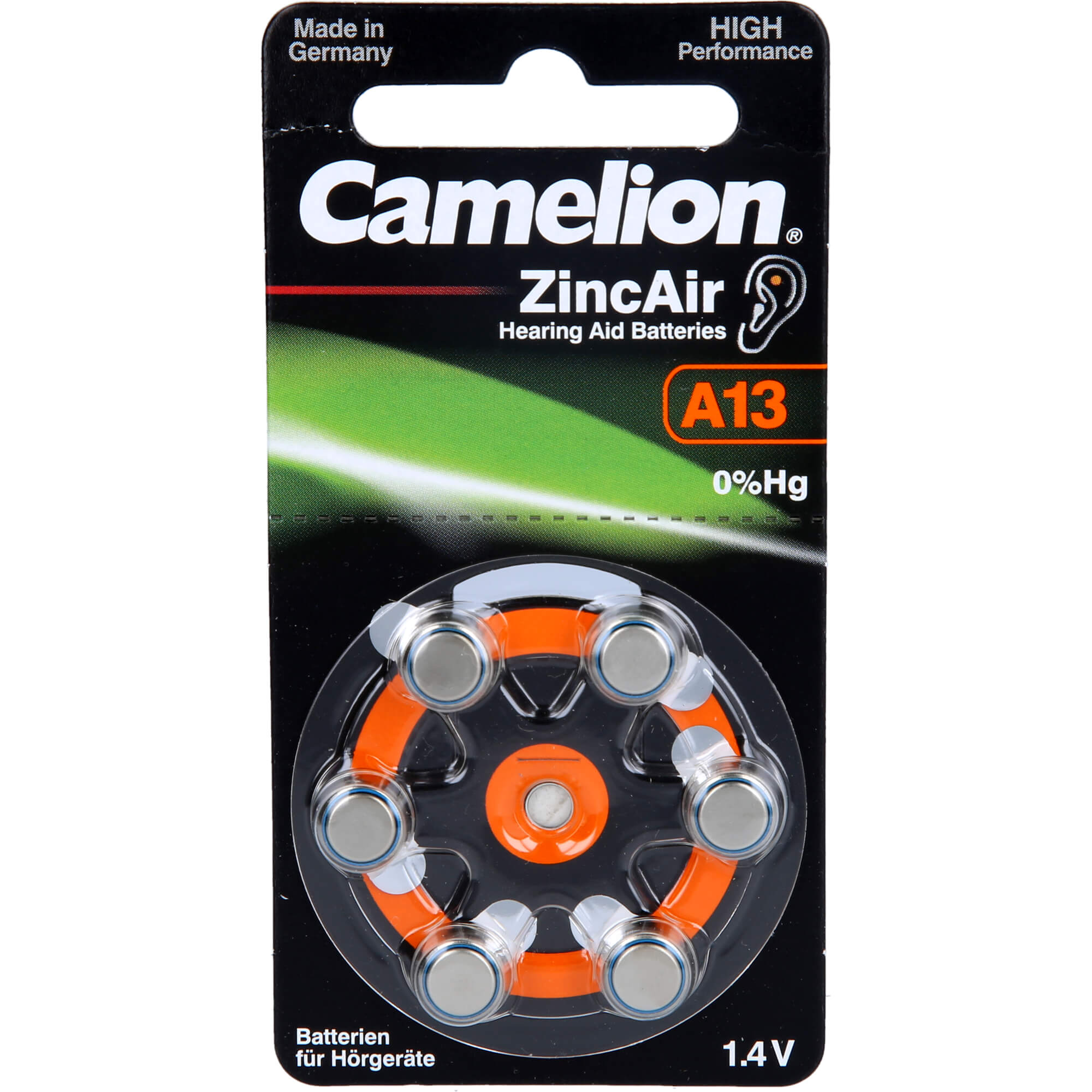 Hörgerätebatterie Zincair A13 Camelion