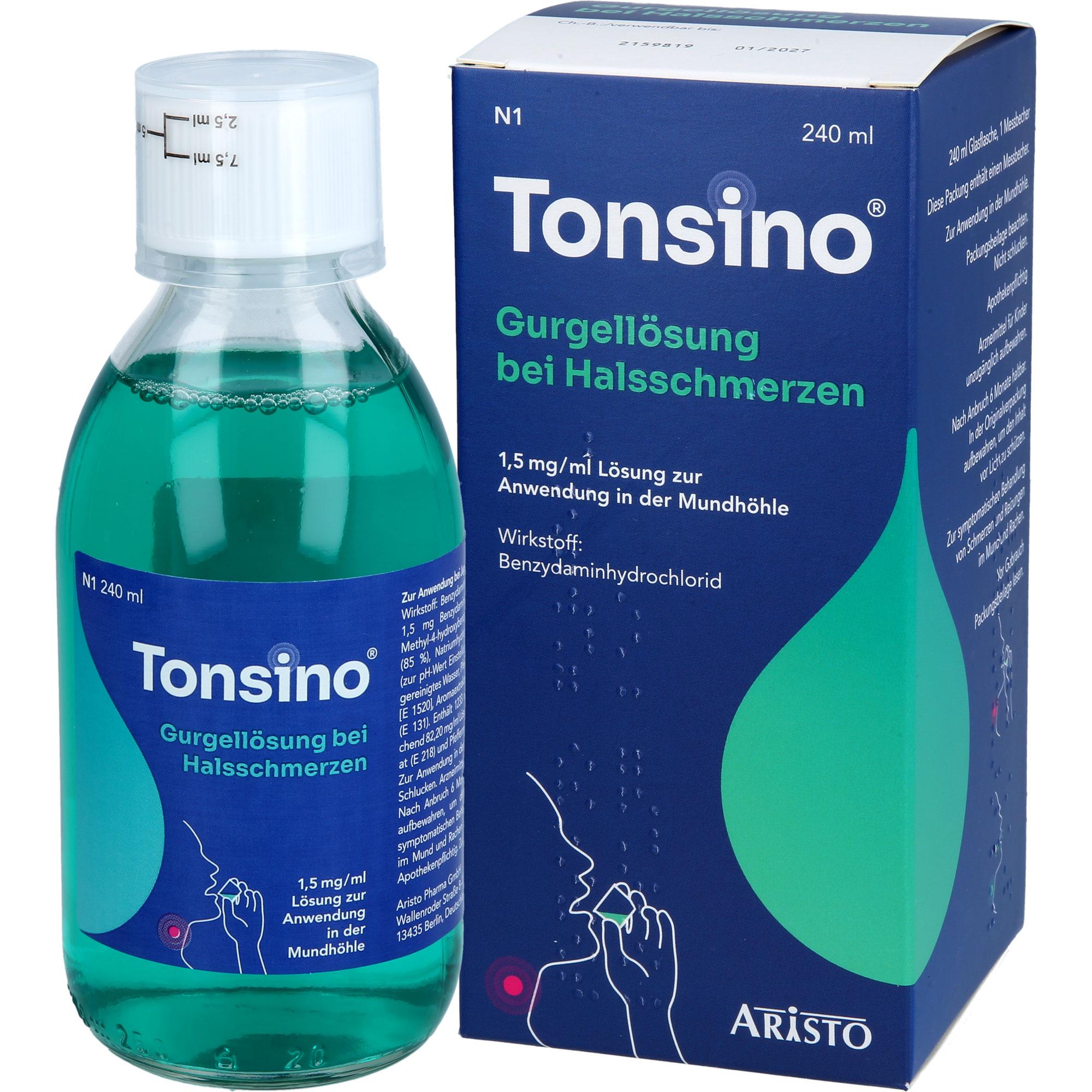 Tonsino Gurgel.b.hals.1.5mg/ml Lsg.z.anw.i.d.mundh 240 ml Aristo Pharma bei onfy.de kaufen 19129995