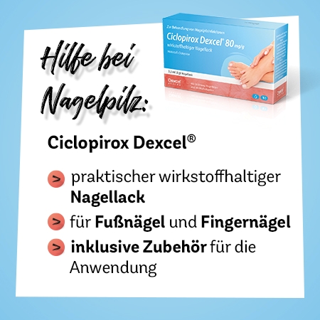 Ciclopirox Dexcel 80 mg/G Wirkstoffhaltiger Nagel. 6.6 ml Dexcel Pharma bei onfy.de kaufen 17617242