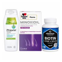 Für Frauen: 3 Monate Minoxidil + Shampoo + Biotin & Zink 2049789933190