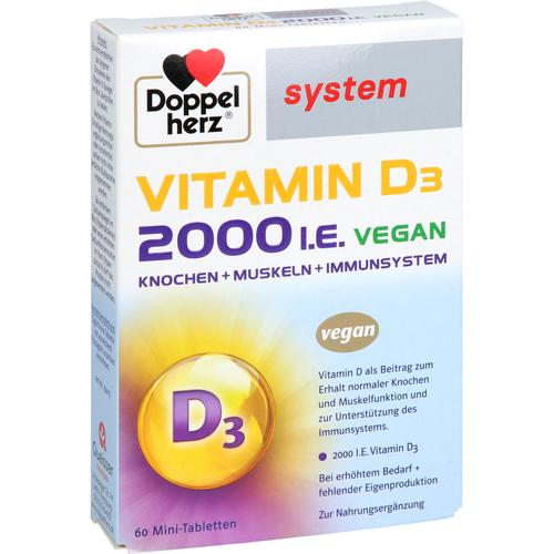 Doppelherz Vitamin D3 2000 I.e Vegan System 60 St Queisser Pharma bei onfy.de kaufen 19903414