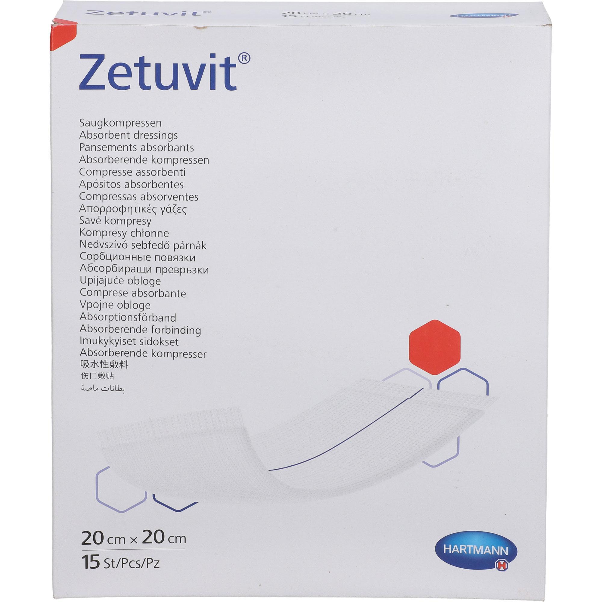 Zetuvit Saugkompressen Steril 20x20 cm 15 St adequapharm bei onfy.de kaufen 19680718