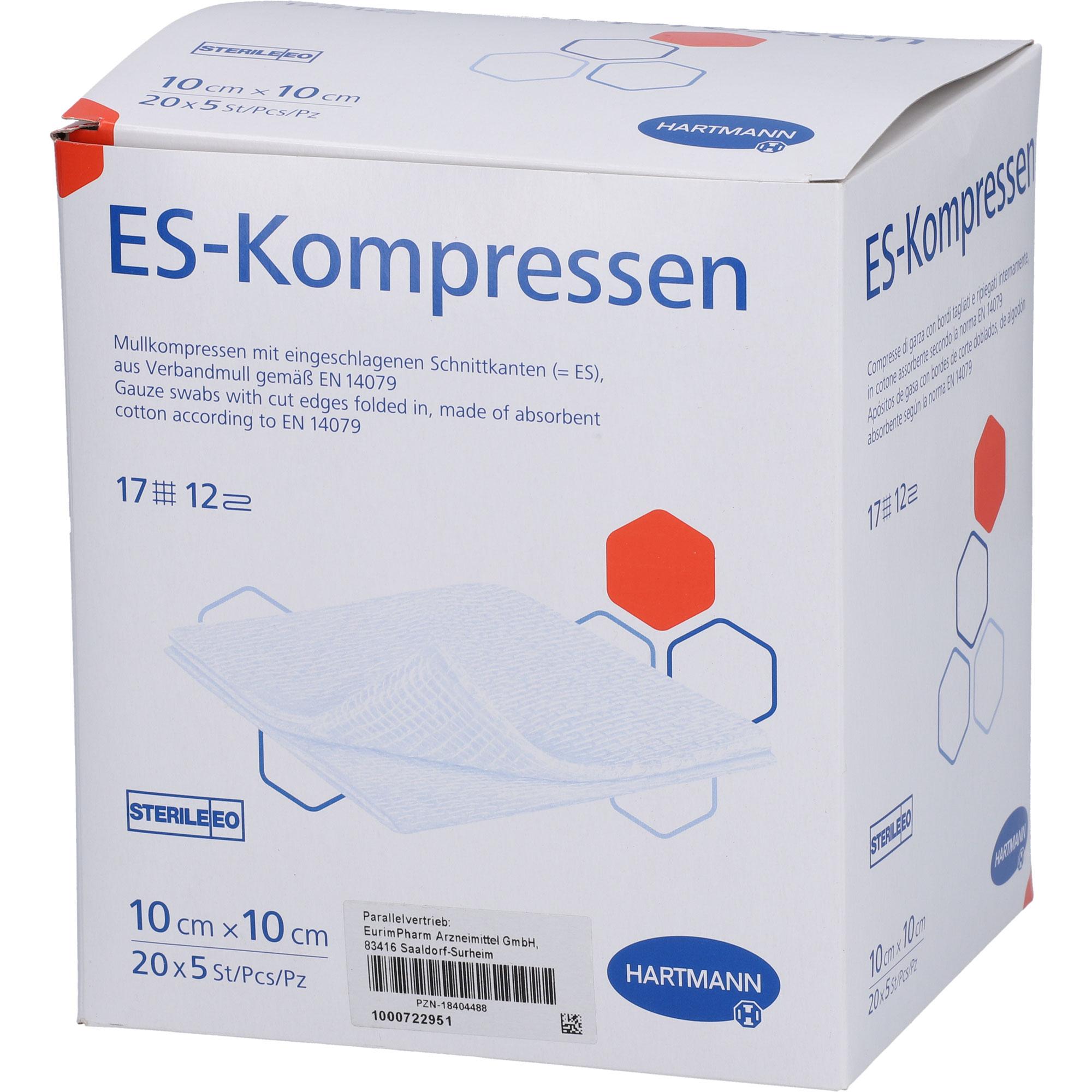Es-Kompressen Steril 10x10 cm 12Fach Großpackung 20x5 St Crosp Medical bei onfy.de kaufen 19357259