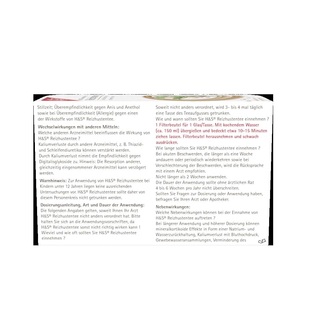 H&S Reizhustentee 20x2.5 g H&S Tee - Gesellschaft bei onfy.de kaufen