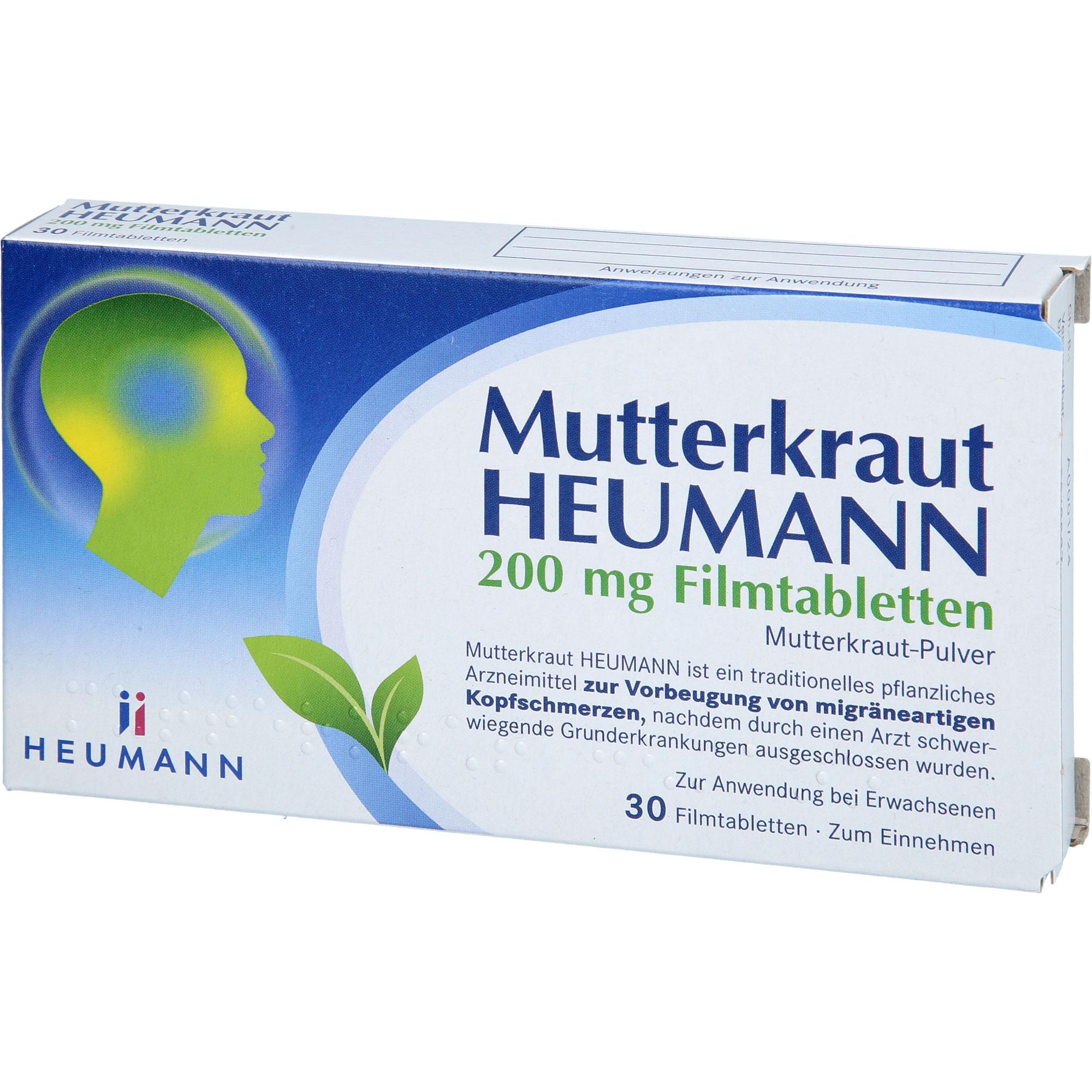 Mutterkraut Heumann 200 mg Filmtabletten 30 St HEUMANN PHARMA GmbH & Co. Generica bei onfy.de kaufen 19283236
