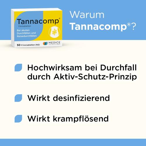 Tannacomp bei akutem Durchfall & Bauchkrämpfen 50 St MEDICE Arzneimittel Pütter bei onfy.de kaufen 01900349