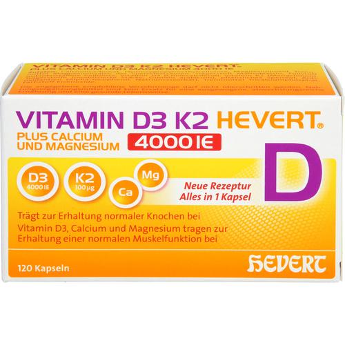 Vitamin D3 K2 Hevert+calcium und Magnesium 4000 Ie 120 St Hevert-Arzneimittel bei onfy.de kaufen 19295713