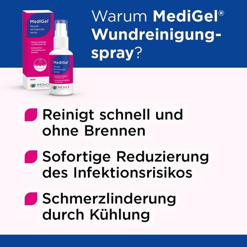 MediGel Wundreinigungsspray entfernt sorgfältig Schmutz  50 ml MEDICE Arzneimittel Pütter bei onfy.de kaufen 15378419