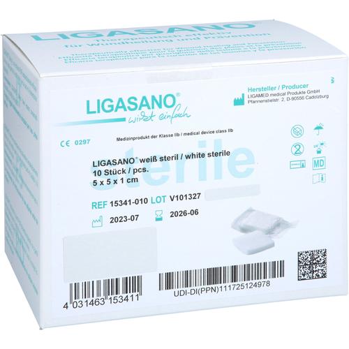 Ligasano Weiß Verband 1x5x5 cm Steril 10 St 1001 Artikel Medical bei onfy.de kaufen 19452242