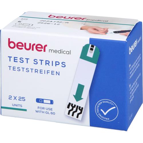 Beurer Gl60 Blutzucker-Teststreifen 2x25 St 1001 Artikel Medical bei onfy.de kaufen 19768525