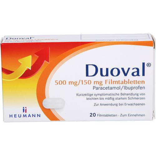 Duoval 500 mg /150 mg Filmtabletten 20 St HEUMANN PHARMA GmbH & Co. Generica bei onfy.de kaufen 19203131