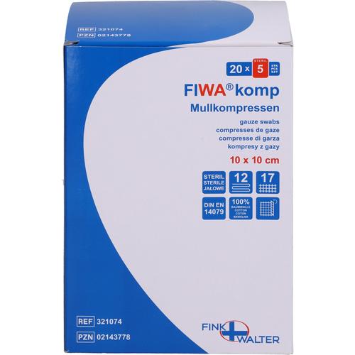 Mullkompressen 10x10cm Steril 12-Fach 20x5 St Fink & Walter bei onfy.de kaufen 02143778