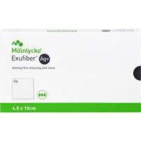 Exufiber Ag+ 4.5x10cm Gelbildender Faserverband Ms null
