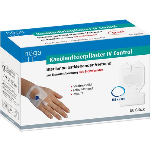 Kanülenfixierpflaster Iv Control 6.5x7cm Steril 50 St Höga-Pharm bei onfy.de kaufen 18401432