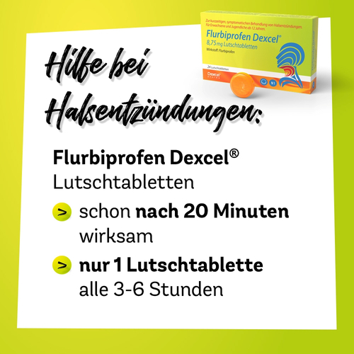 Flurbiprofen Dexcel 8.75 mg Lutschtabletten 24 St Dexcel Pharma bei onfy.de kaufen 16398111