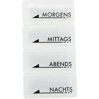 Tablettendose Mo/Mi/Ab/Na M.blindenschr.weiß Trans null