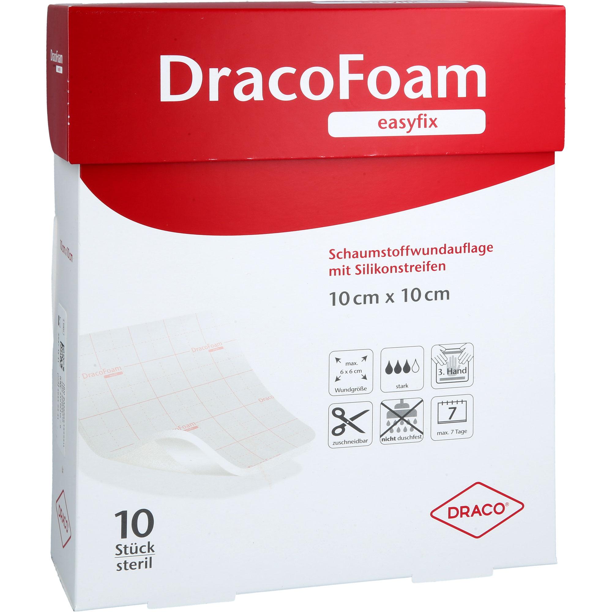 Dracofoam Easyfix Schaumstoff Wundauflage 10x10cm 10 St Dr. Ausbüttel bei onfy.de kaufen 19156839
