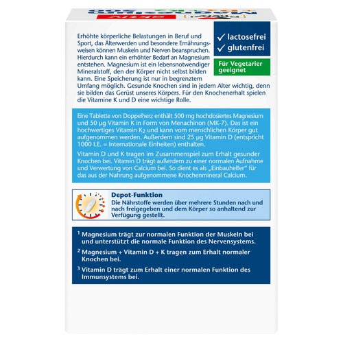 Doppelherz Magnesium 500 + D3 + K2 Depot 60 St Queisser Pharma bei onfy.de kaufen 17620209