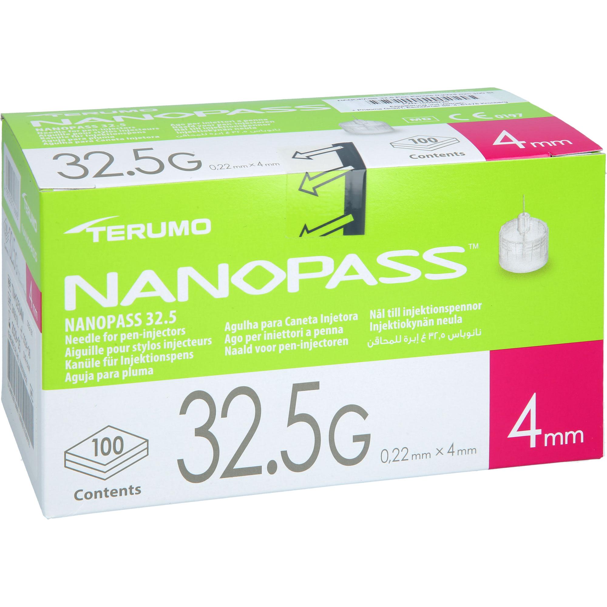 Nanopass 32.5 Pen Kanüle 0.22x4 Mm 100 St EurimPharm Arzneimittel bei onfy.de kaufen 19300868