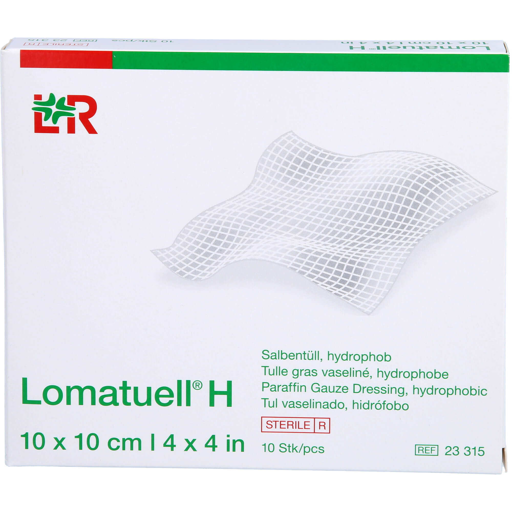 Lomatuell H Salbentüll 10x10 cm Steril