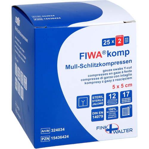 Schlitzkompressen Steril 5x5cm 12-Fach 25x2 St Fink & Walter bei onfy.de kaufen 15436424