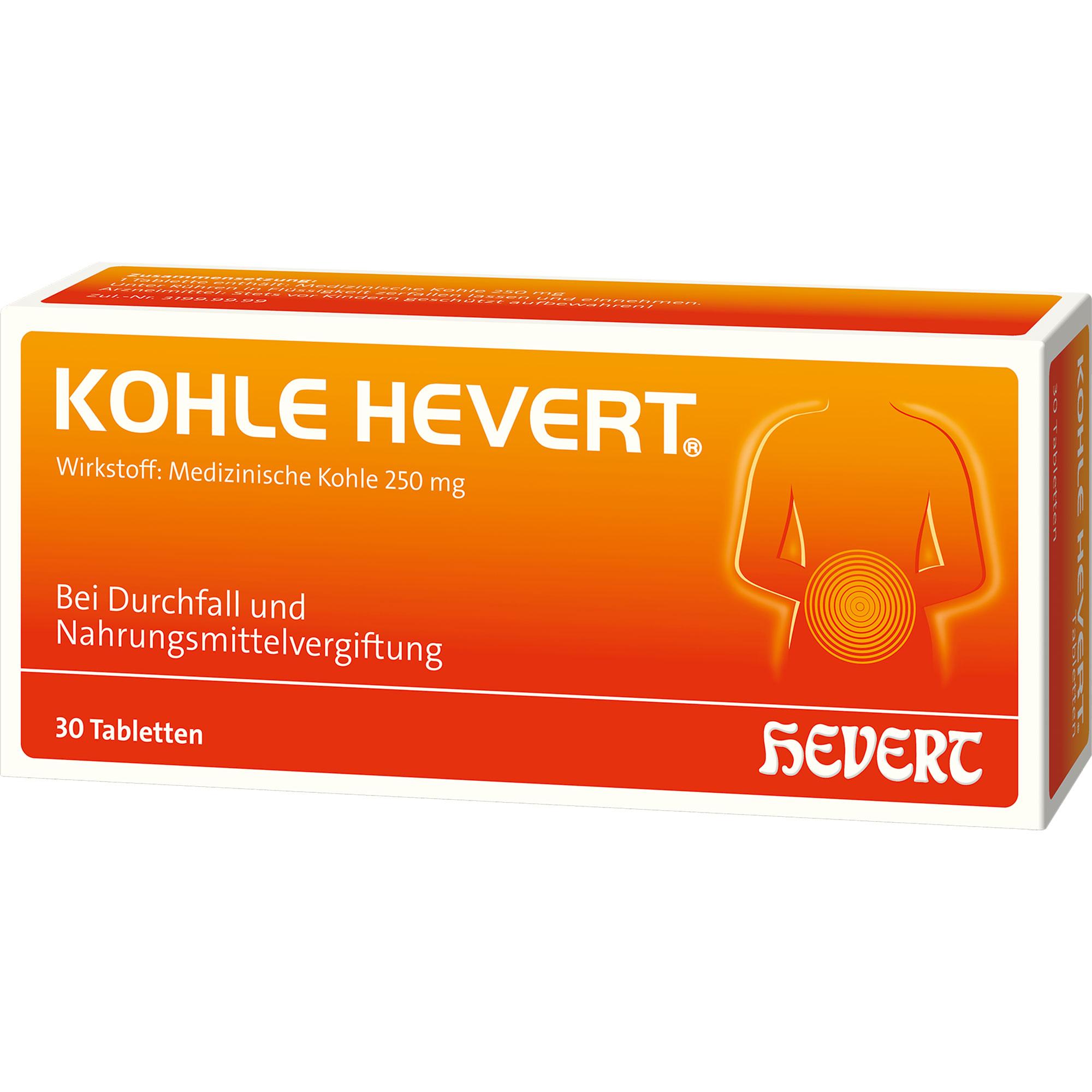 Kohle Hevert 30 St Hevert-Arzneimittel bei onfy.de kaufen 19428491