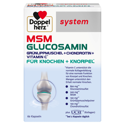 DOPPELHERZ MSM Glucosamin system Kapseln 60 St  60 St Queisser Pharma bei onfy.de kaufen 17974290
