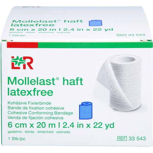Mollelast Haft Binden Latexfrei 6 cmx20 M Blau 1 St 1001 Artikel Medical bei onfy.de kaufen 15430580