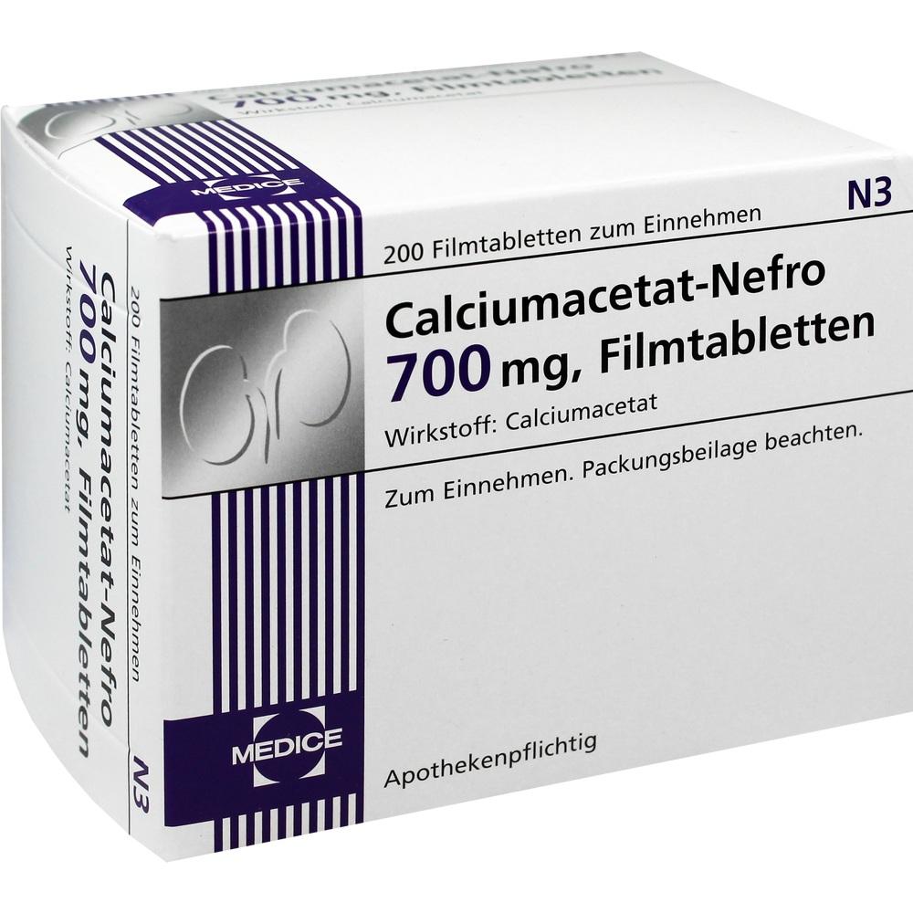 Calciumacetat-Nefro 700mg 200 St MEDICE Arzneimittel Pütter bei onfy.de kaufen 04133229