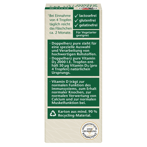 Doppelherz Vitamin D3 2000 I.e. Pure 9.2 ml Queisser Pharma bei onfy.de kaufen 16753262