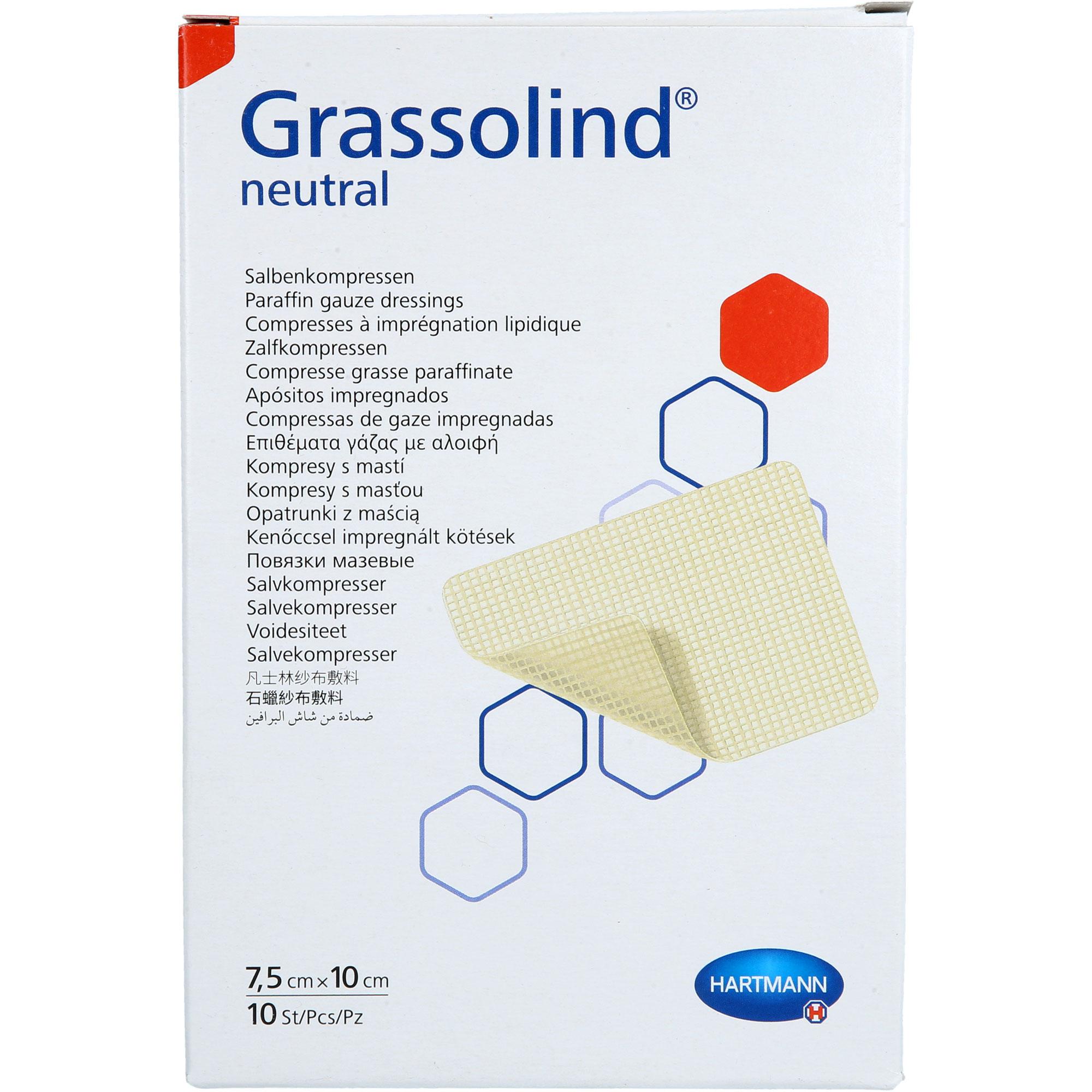 Grassolind Salbenkompressen 7.5x10 cm Steril null
