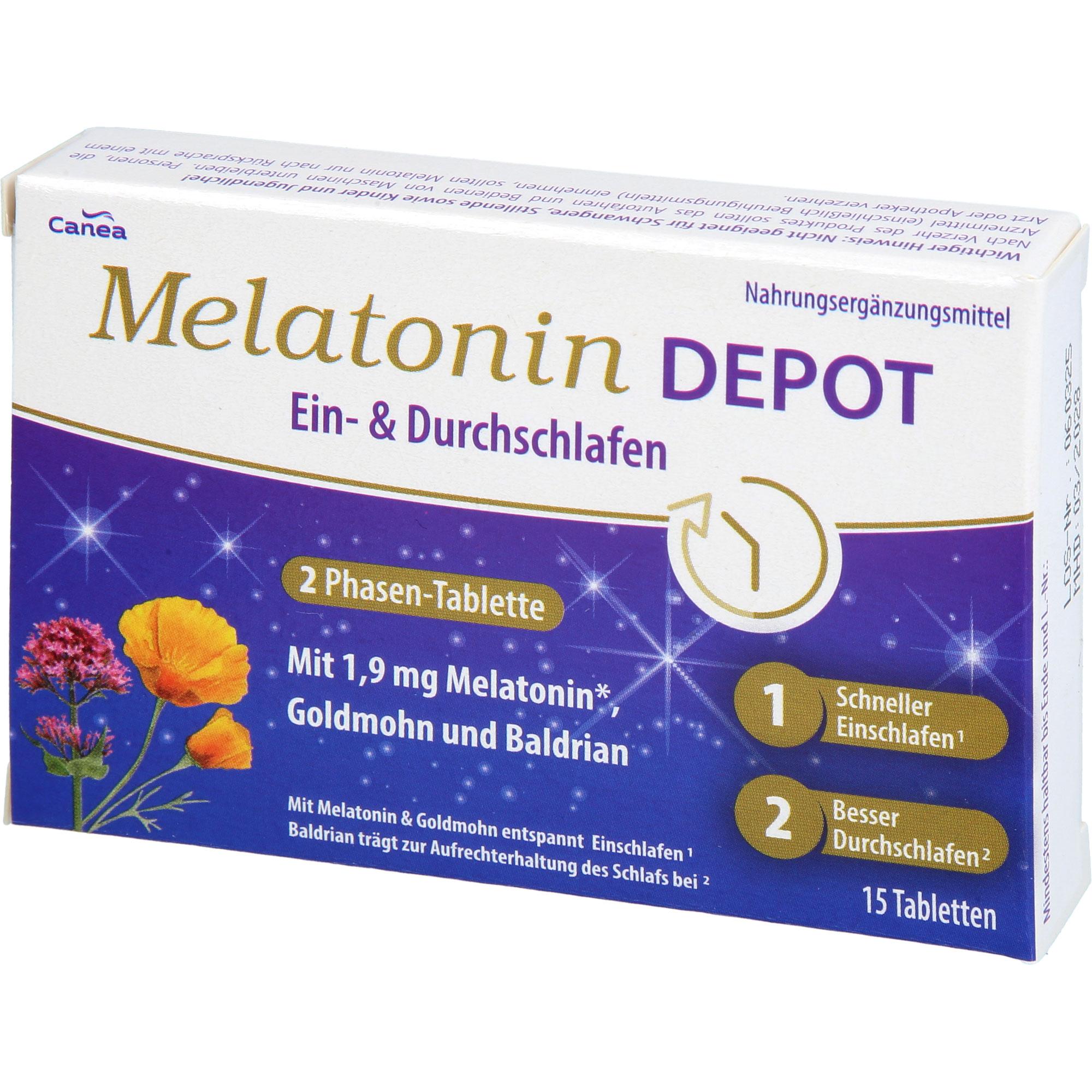 Melatonin Depot ein- & Durchschlaf-Tabletten 15 St Pharma Peter bei onfy.de kaufen 19264345