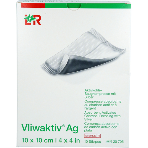 Vliwaktiv Ag Aktivkohle Saugkomp.m.silber 10x10 cm 10 St Docpharm bei onfy.de kaufen 19874925