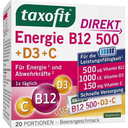 Taxofit Energie B12 500+d3+c Direkt 20 St MCM KLOSTERFRAU Vertr. bei onfy.de kaufen 05852334