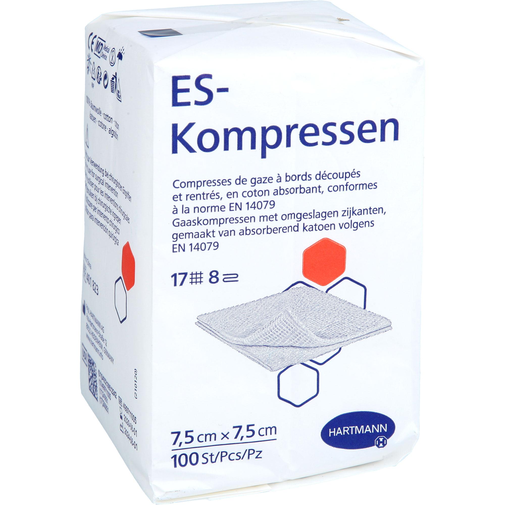 Es-Kompressen Unsteril 7.5x7.5 cm 8Fach 100 St Medi-Spezial bei onfy.de kaufen 19769795