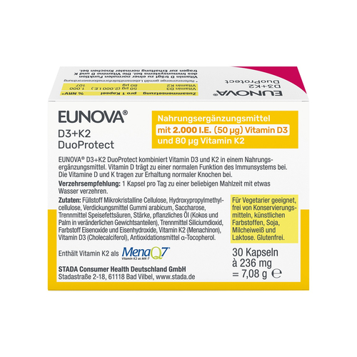 Eunova Duoprotect D3+k2 2000Ie/80Ug 30 St STADA Consumer Health Deutschland bei onfy.de kaufen 14133532