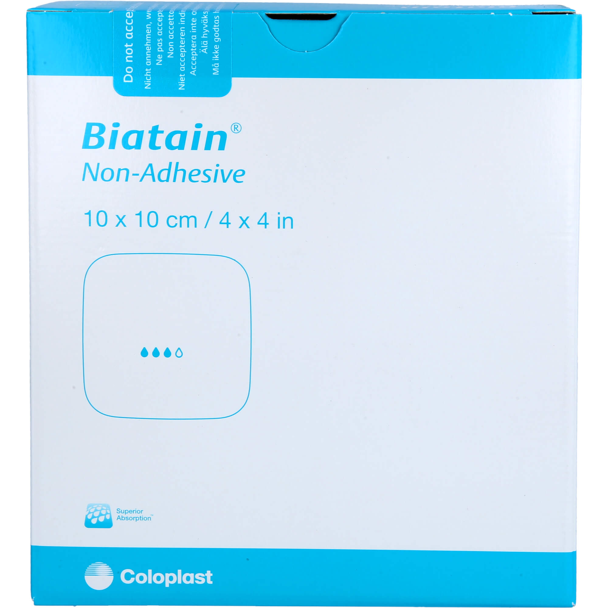 Biatain Schaumverband 10x10 cm Nicht Haftend null