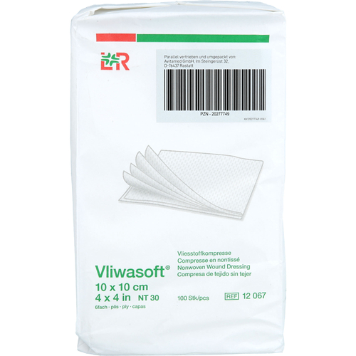 Vliwasoft Vlieskompressen Unsteril 10x10 cm 6L 100 St Avitamed bei onfy.de kaufen 20277749