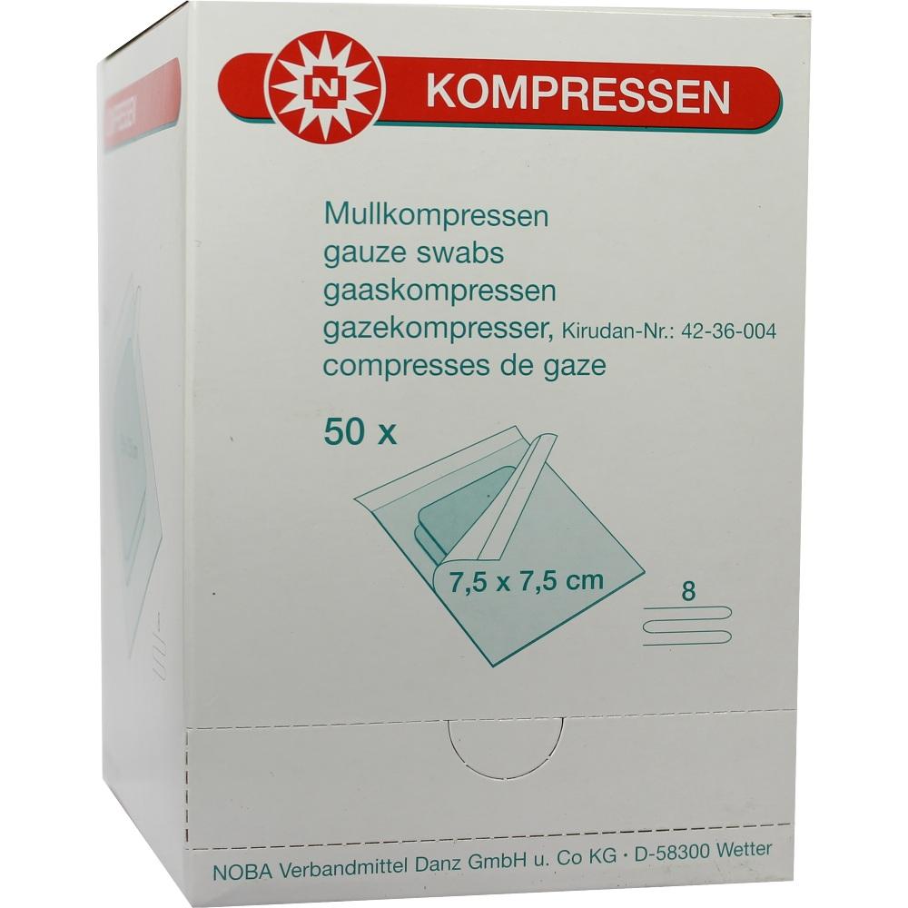 Mullkompressen 7.5x7.5cm 8F Steril null