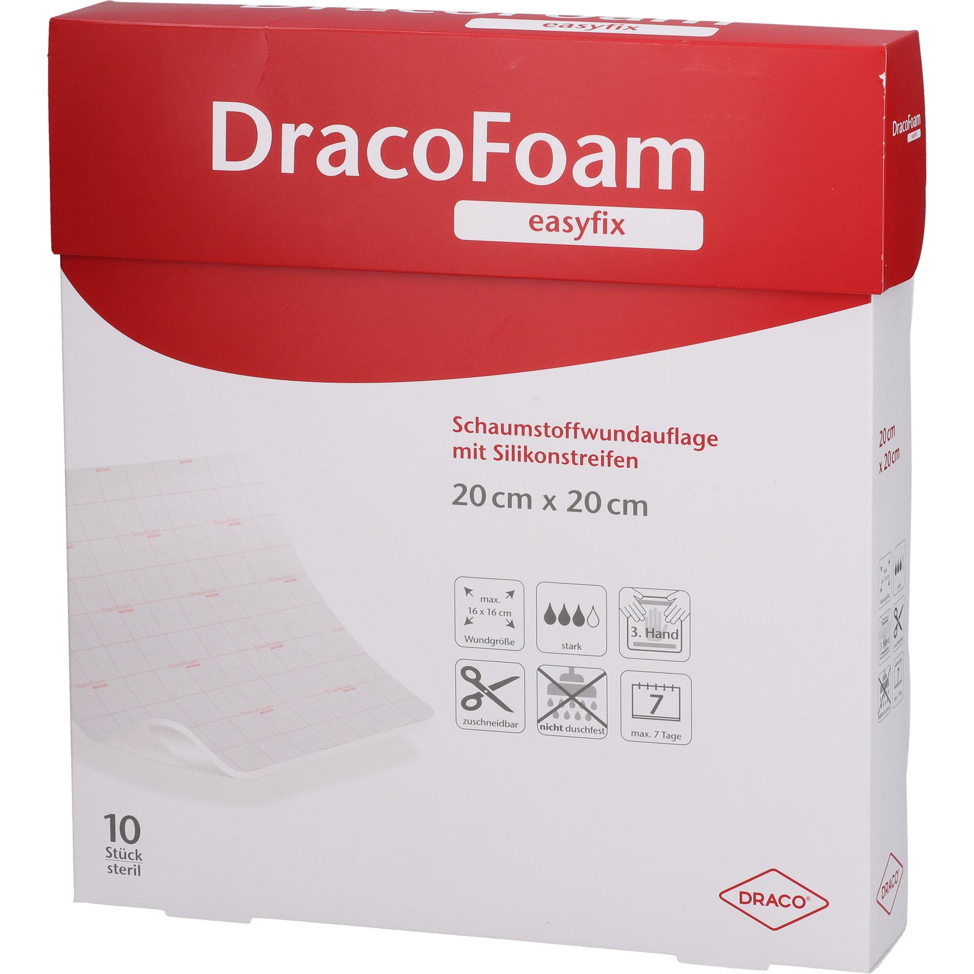 Dracofoam Easyfix Schaumstoff Wundauflage 20x20cm 10 St Dr. Ausbüttel bei onfy.de kaufen 19156851