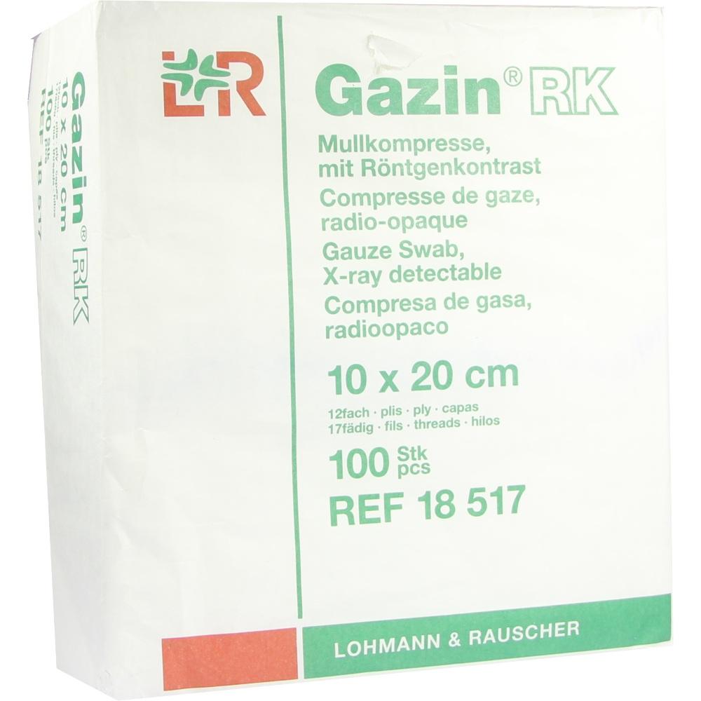 Gazin Mullkompresse 10x20cm 12Fach mit Rk Unsteril null