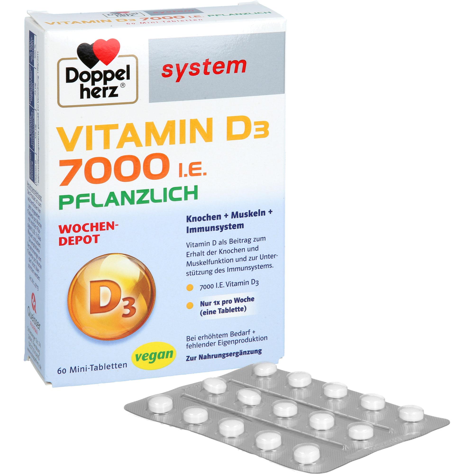 Doppelherz Vitamin D3 7000 I.e. Pflanzlich System 60 St Queisser Pharma bei onfy.de kaufen 19413101