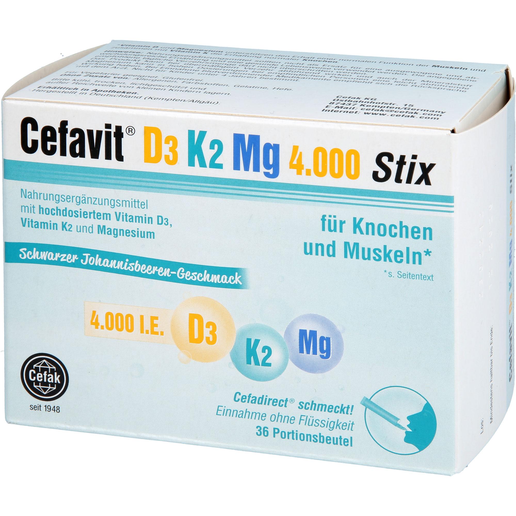 Cefavit D3 K2 mg 4.000 Stix 36 St Cefak bei onfy.de kaufen 18849397