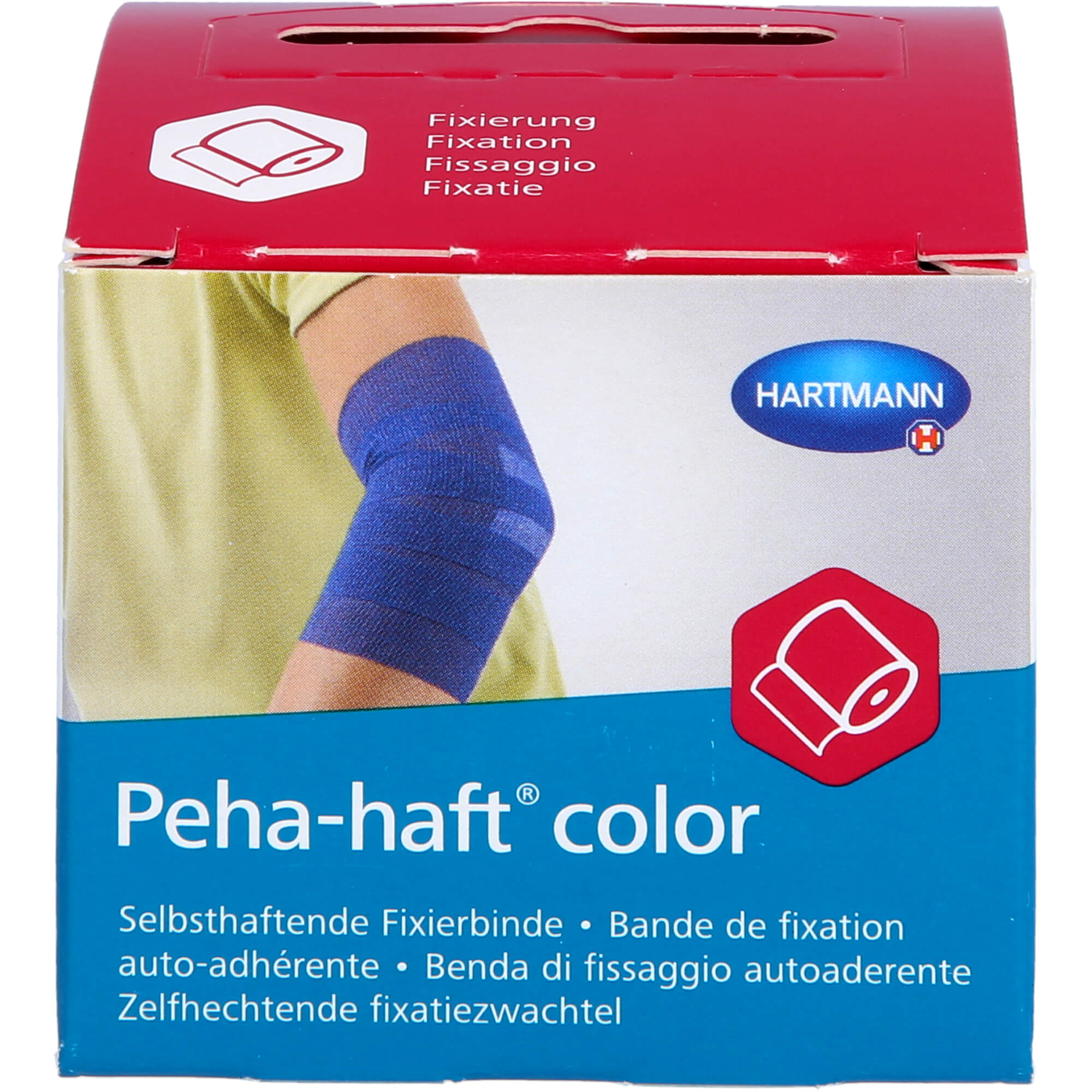 Peha-Haft Color Fixierbinde 4 cmx4 M Blau