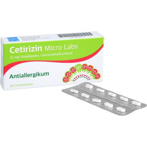 Cetirizin Micro Labs 10 mg Filmtabletten 20 St Micro Labs bei onfy.de kaufen 19249274