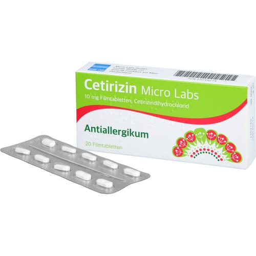 Cetirizin Micro Labs 10 mg Filmtabletten 20 St Micro Labs bei onfy.de kaufen 19249274