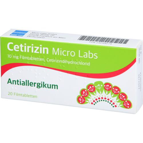 Cetirizin Micro Labs 10 mg Filmtabletten 20 St Micro Labs bei onfy.de kaufen 19249274